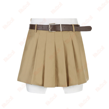 sweet khaki plain short skirt